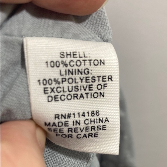 Adyson Parker 100% Cotton Gray Embroidered Lace Hem Halter Midi Sundress - Picture 3 of 6